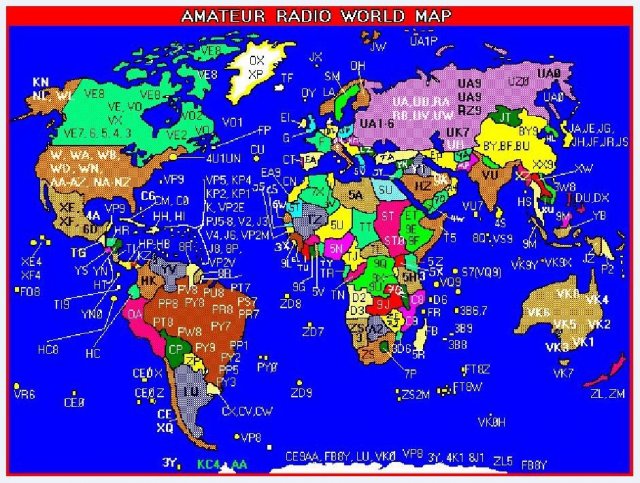 AMATEUR RADIO WORLD MAP